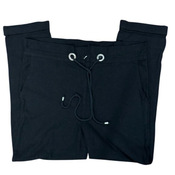 NEW Urban Outfitters Womens S Pants Jogger Black 100% Cotton Rise 14” Drawstring - Picture 3 of 10